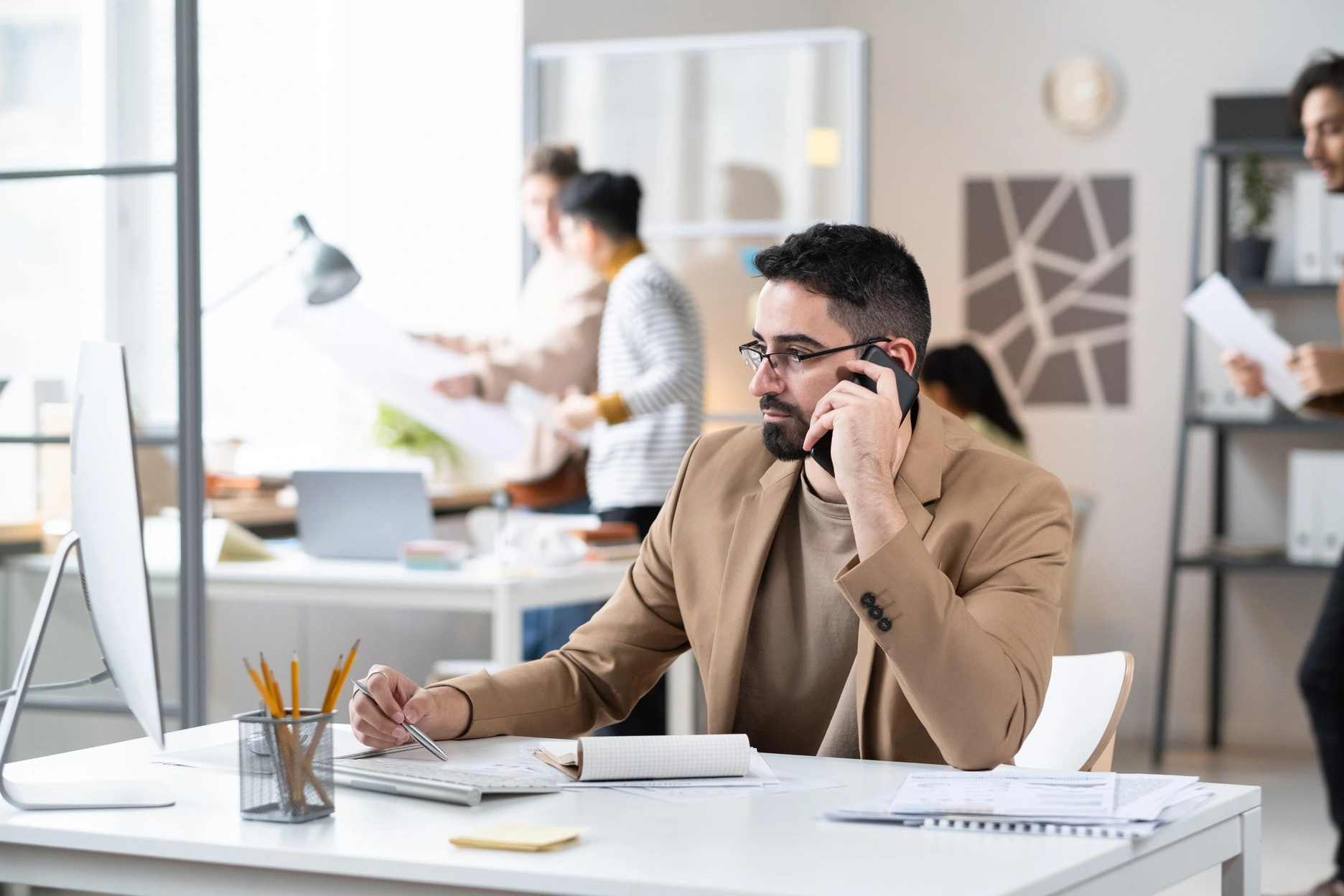 businessman on a call